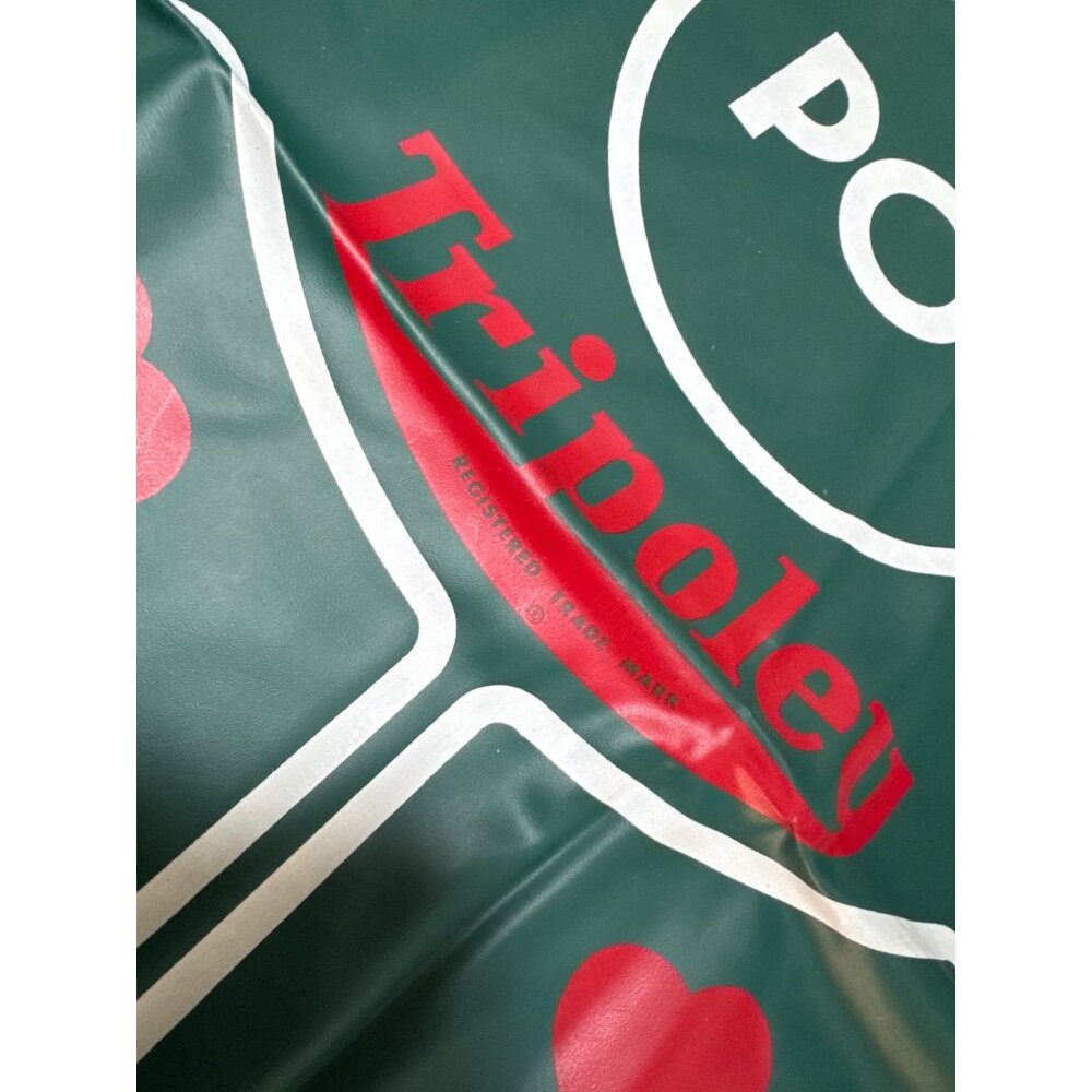 Tripoley Game Mat ONLY By Cadaco-Ellis 26" X 26" Vinyl Green & Red - Picture 2 of 6